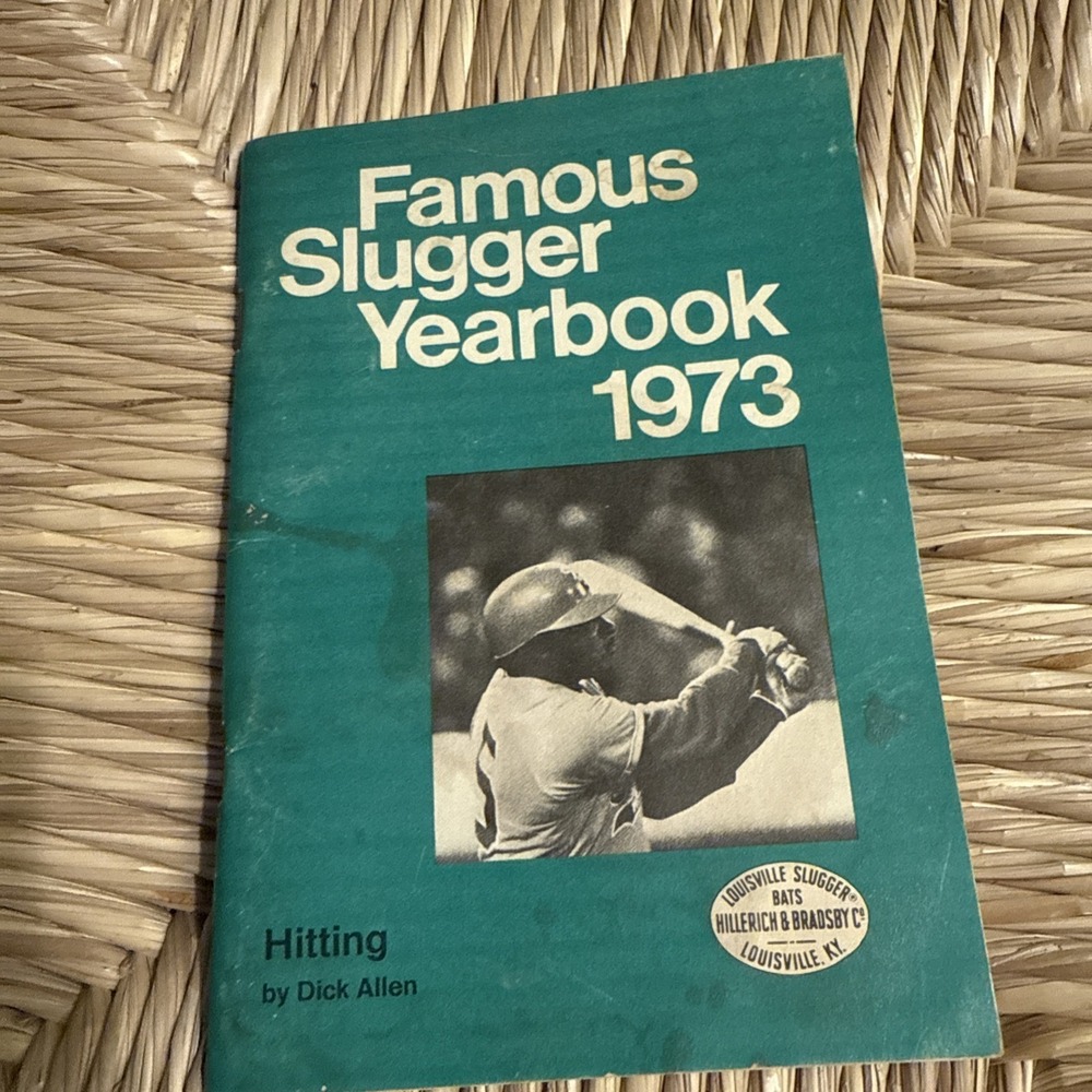 VTG 1973 Famous Slugger Yearbook Dick Allen Baseball Hitting Instruction Book